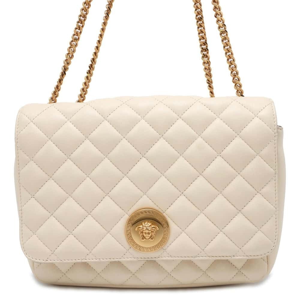 Versace Chain Shoulder Bag Medusa Quilted GIANNI White - Picture 2 of 7